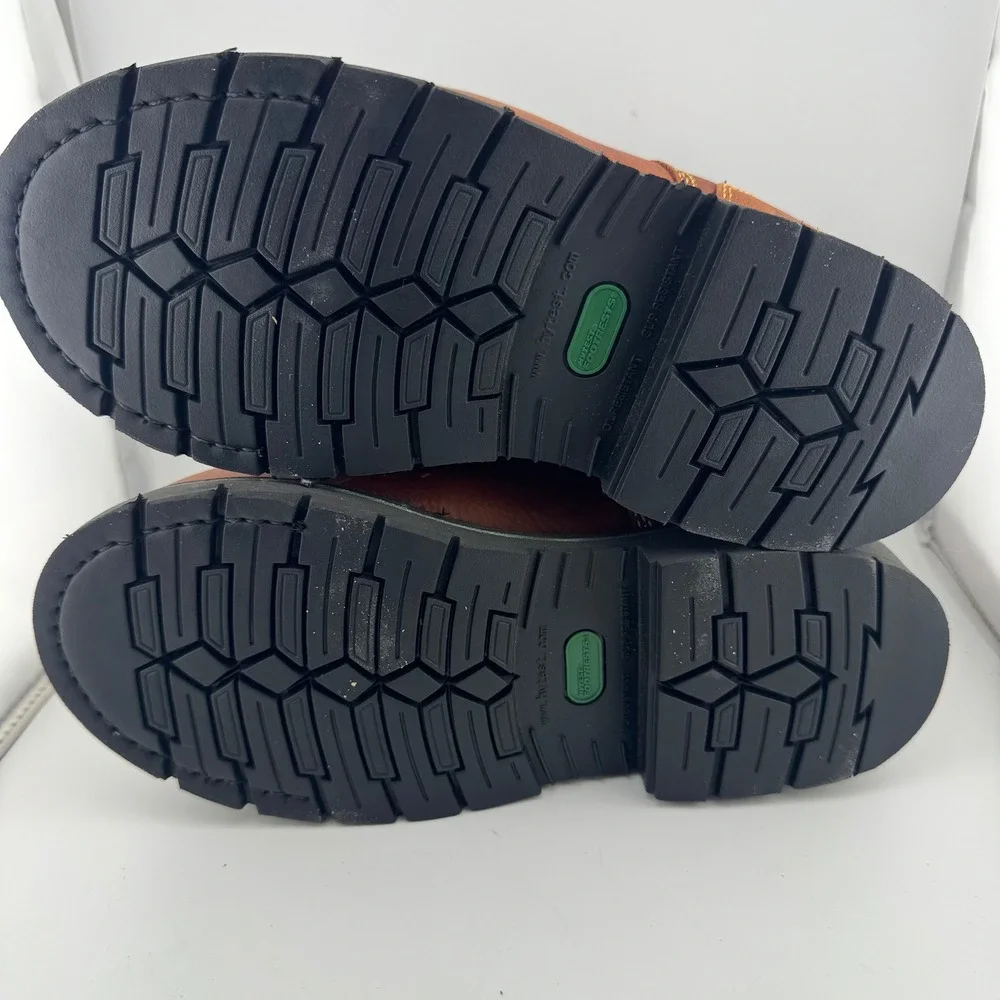 Hytest Footrests Work Boots 7.5C Brown Excellent Waterproof‎ Met Guard K27331